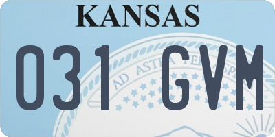 KS license plate 031GVM