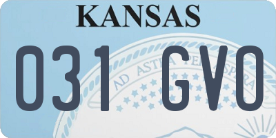 KS license plate 031GVO