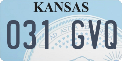 KS license plate 031GVQ