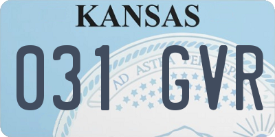 KS license plate 031GVR