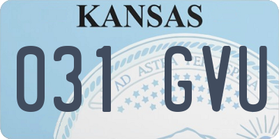 KS license plate 031GVU