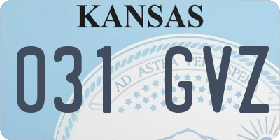 KS license plate 031GVZ