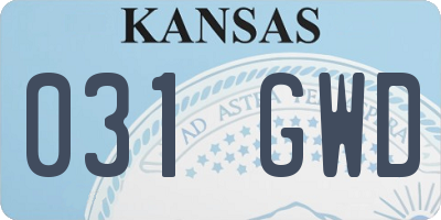 KS license plate 031GWD