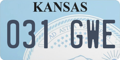 KS license plate 031GWE