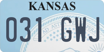 KS license plate 031GWJ