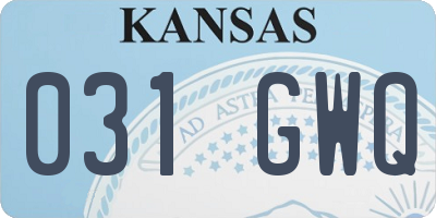 KS license plate 031GWQ