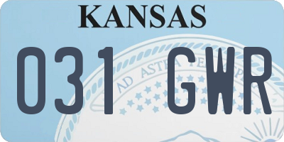 KS license plate 031GWR