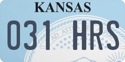KS license plate 031HRS