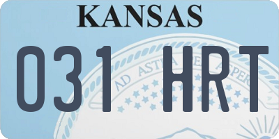 KS license plate 031HRT
