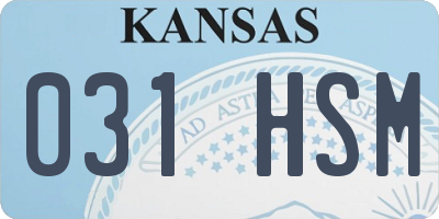 KS license plate 031HSM