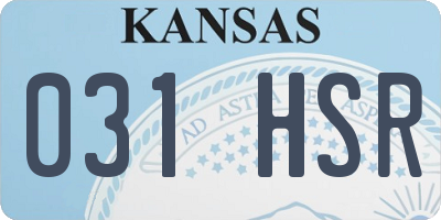 KS license plate 031HSR