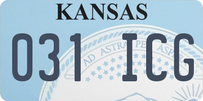 KS license plate 031ICG