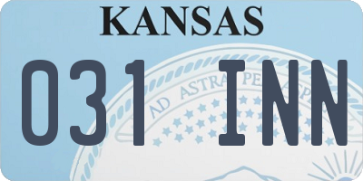 KS license plate 031INN