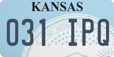 KS license plate 031IPQ