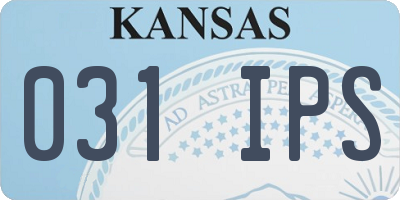 KS license plate 031IPS