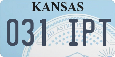 KS license plate 031IPT