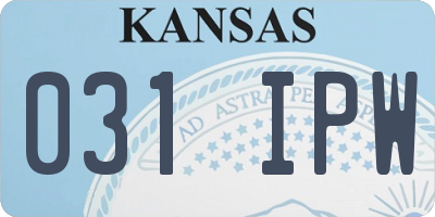 KS license plate 031IPW
