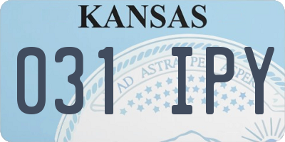 KS license plate 031IPY