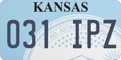 KS license plate 031IPZ