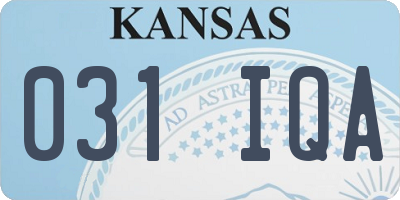 KS license plate 031IQA