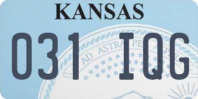 KS license plate 031IQG