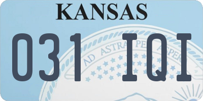 KS license plate 031IQI