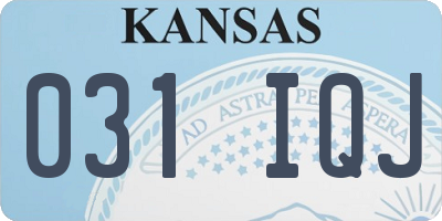 KS license plate 031IQJ