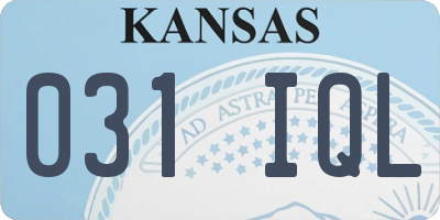 KS license plate 031IQL