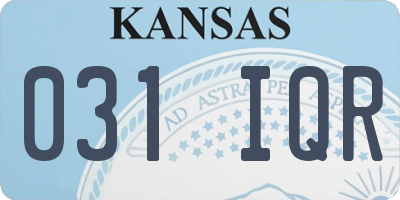 KS license plate 031IQR