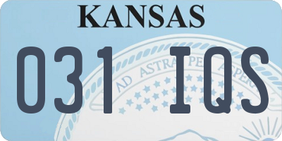 KS license plate 031IQS