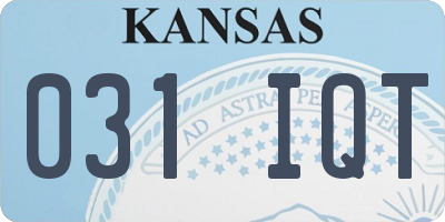 KS license plate 031IQT