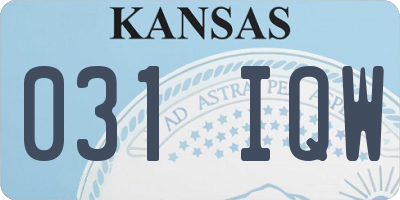 KS license plate 031IQW