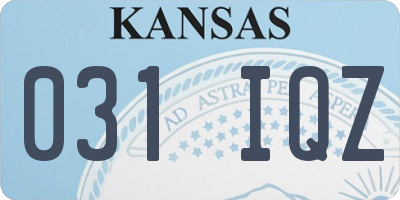 KS license plate 031IQZ