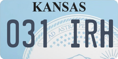 KS license plate 031IRH