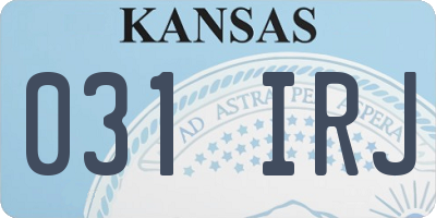 KS license plate 031IRJ