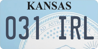 KS license plate 031IRL