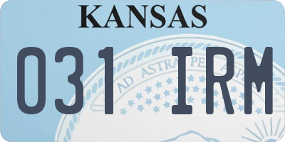 KS license plate 031IRM