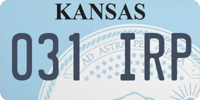 KS license plate 031IRP