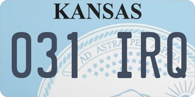 KS license plate 031IRQ