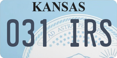 KS license plate 031IRS