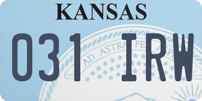 KS license plate 031IRW