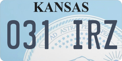 KS license plate 031IRZ