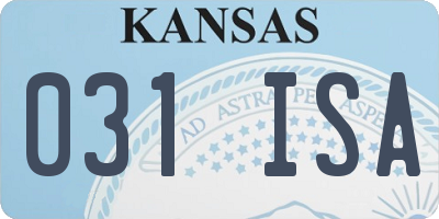 KS license plate 031ISA