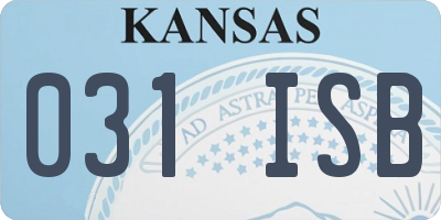 KS license plate 031ISB