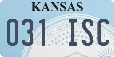 KS license plate 031ISC