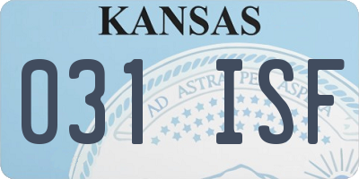 KS license plate 031ISF