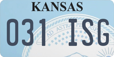 KS license plate 031ISG