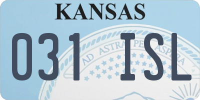 KS license plate 031ISL