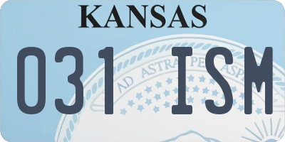 KS license plate 031ISM