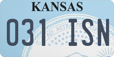 KS license plate 031ISN